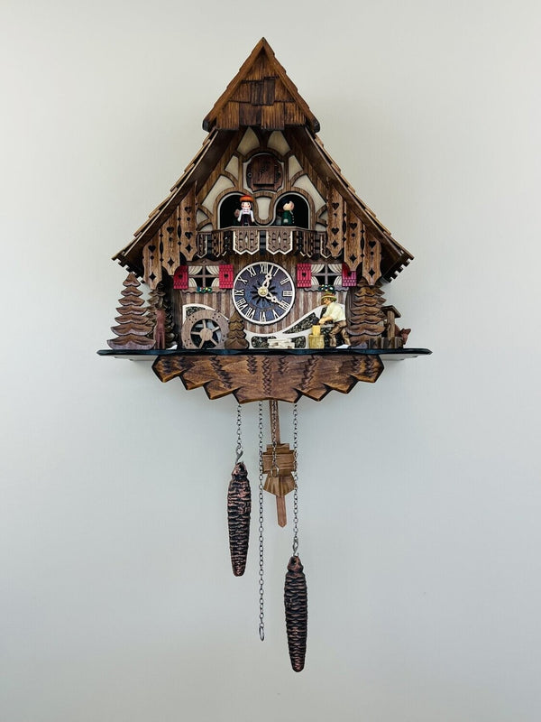 14" Cottage with Woodchopper and Waterwheel
